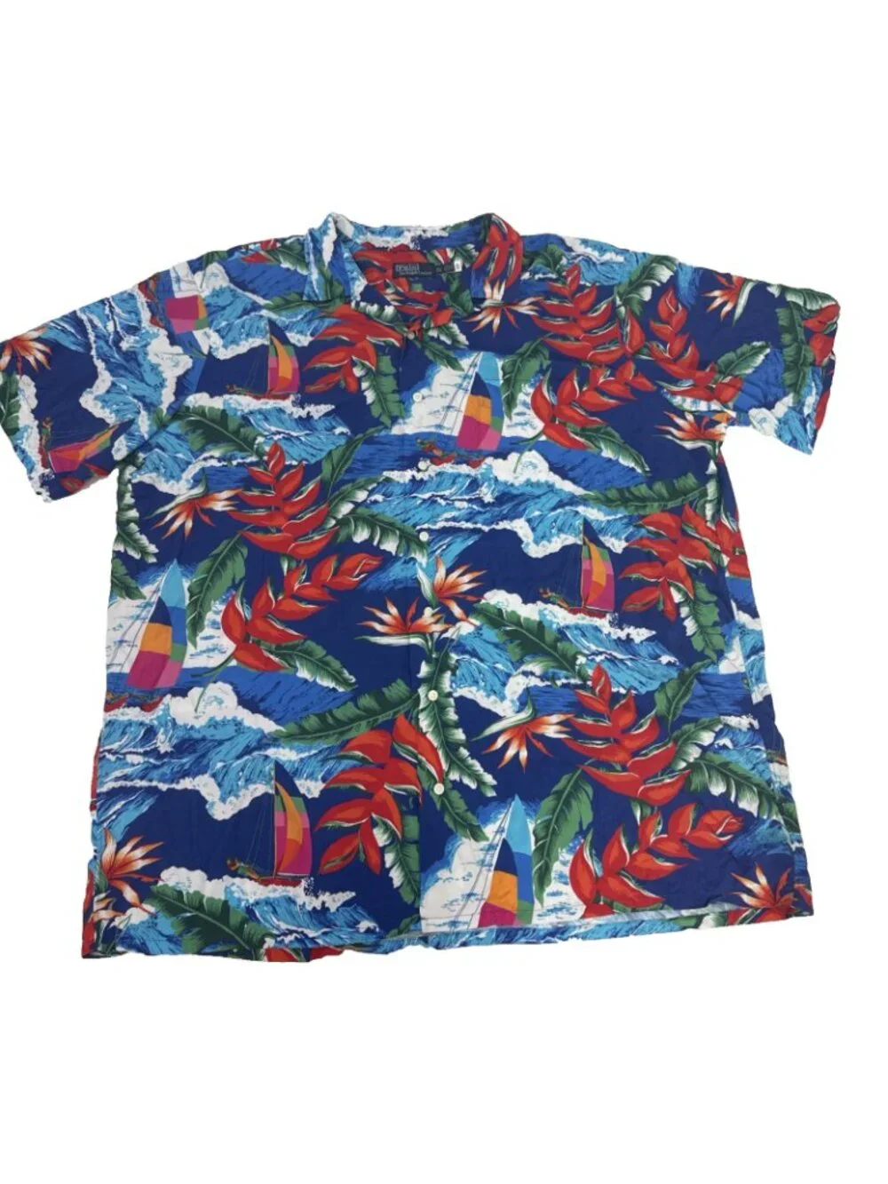 Polo Ralph Lauren Viscose Hoffman Camp Hawaiian Shirt TALL Mens Size 3XLT